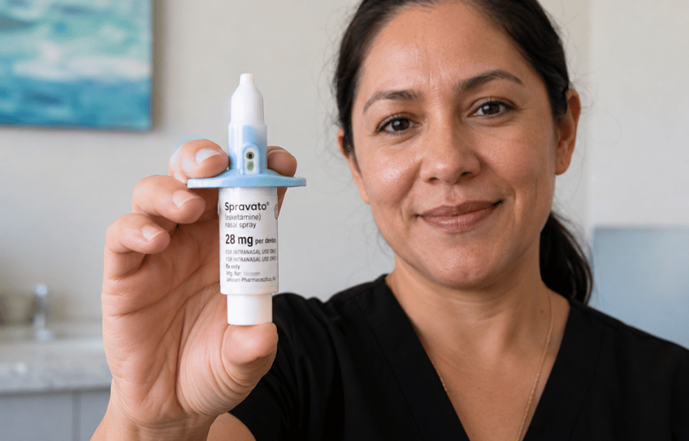 Nurse holding up Spravato